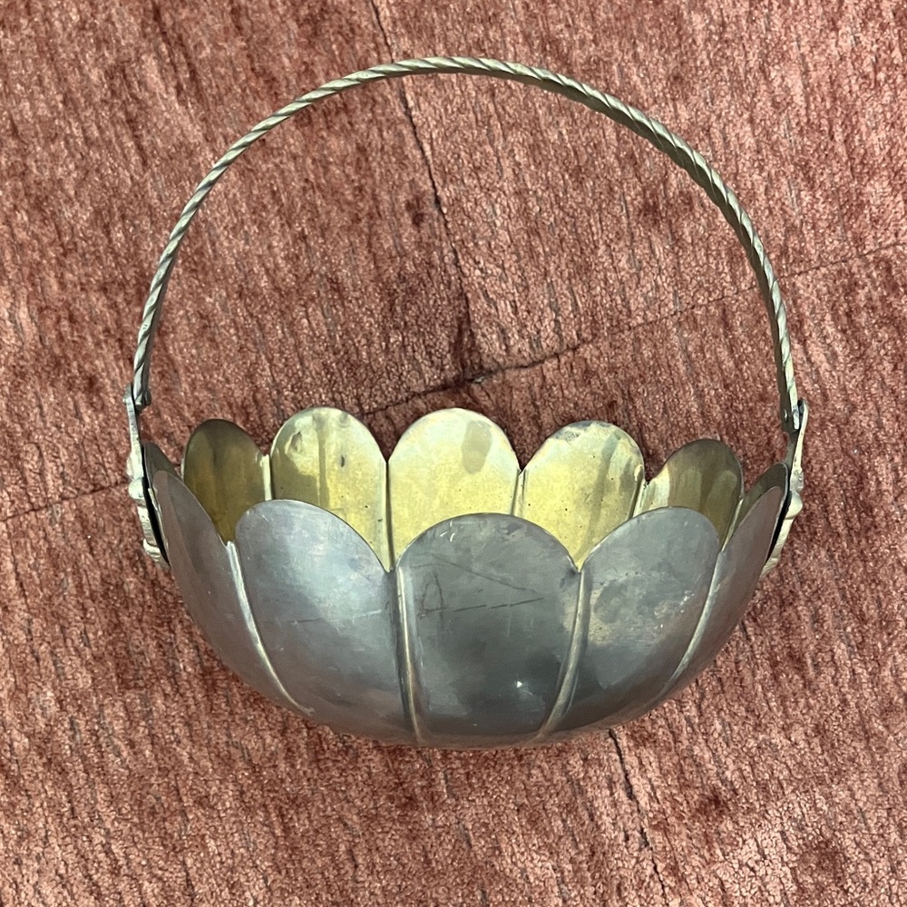 Antique Brass Metal Basket